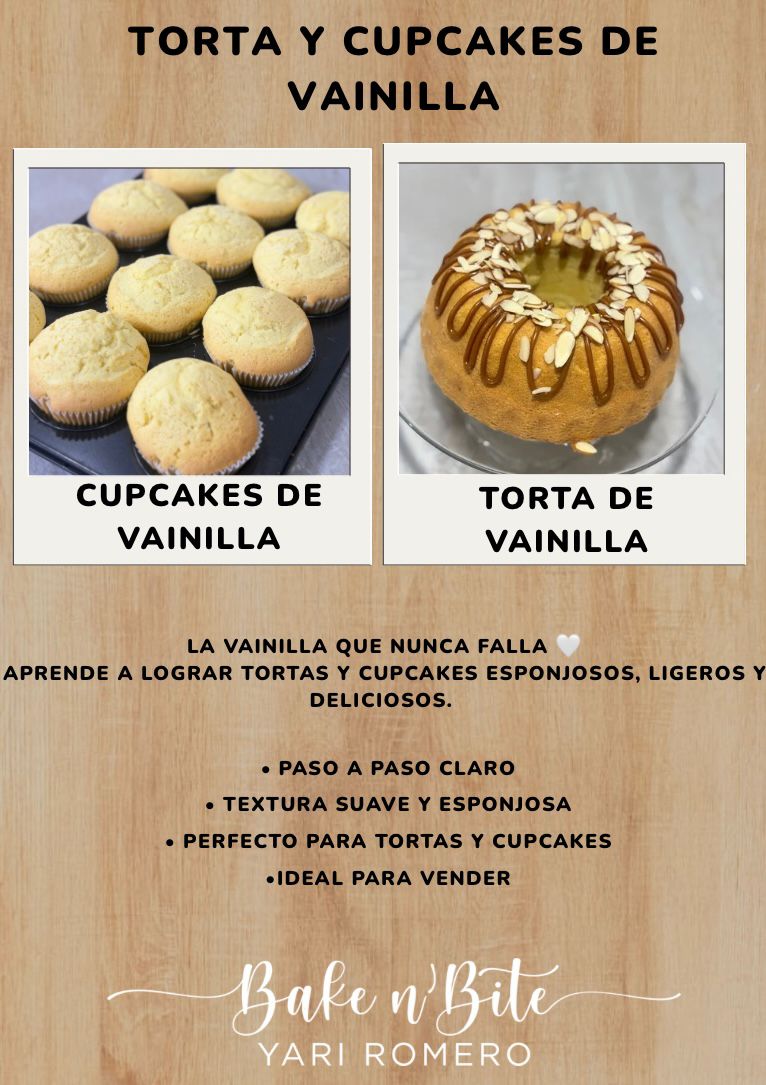 Curso Torta y Cupcake de Vainilla